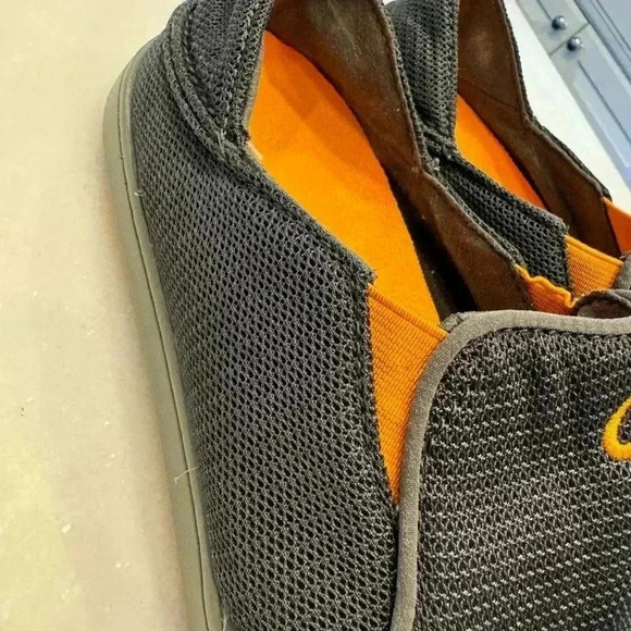 Olukai Nohea mesh men’s sneakers. Gray with orange trim size 8.5 main image 7